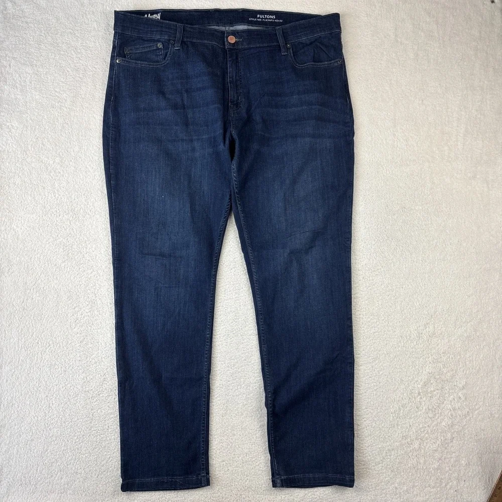 MUGSY 'Fultons' Means Jeans Size 42/32 Blue Dark Wash Stretch Denim Classic Fit